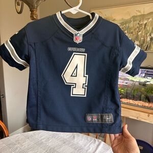 NFL Cowboys Kids Navy and White Jersey Prescott